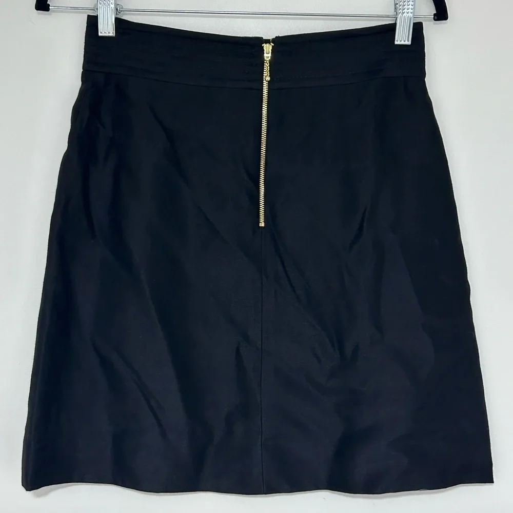 Kate Spade Silk Blend Black Bow Mini Skirt Size 2